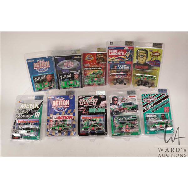 Ten 1: 64 scale die cast collectible Bobby Labonte 1996-2000 race cars