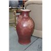 Image 1 : Large artisan made glazed pottery floor vase, 24" in height