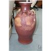 Image 2 : Large artisan made glazed pottery floor vase, 24" in height