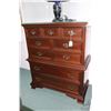 Image 1 : Solid Honduras mahogany highboy 47" H X 39" X X 20" , made by Gibbard, note: to match lot 243b