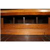 Image 15 : Antique Louis XVI walnut cylinder desk with extensive decorative inlay, leather top pull out writing