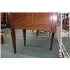 Image 22 : Antique Louis XVI walnut cylinder desk with extensive decorative inlay, leather top pull out writing