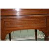 Image 26 : Antique Louis XVI walnut cylinder desk with extensive decorative inlay, leather top pull out writing