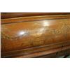Image 34 : Antique Louis XVI walnut cylinder desk with extensive decorative inlay, leather top pull out writing
