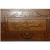 Image 36 : Antique Louis XVI walnut cylinder desk with extensive decorative inlay, leather top pull out writing