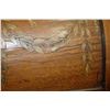 Image 38 : Antique Louis XVI walnut cylinder desk with extensive decorative inlay, leather top pull out writing