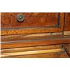 Image 39 : Antique Louis XVI walnut cylinder desk with extensive decorative inlay, leather top pull out writing