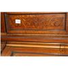 Image 40 : Antique Louis XVI walnut cylinder desk with extensive decorative inlay, leather top pull out writing
