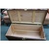 Image 3 : Carved Oriental style camphor wood hinged lid blanket box, 19" X 35" X 17"