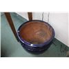 Image 2 : Large glazed clay outdoor planter 21" H X 23" in diameter