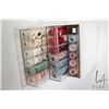 Image 1 : DMC Cotton Perle three drawer cabinet filled with a large selection of DMC Cotton Perle embroidery t
