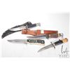 Image 1 : Four bucks knives including stag handled with leather sheath, Original Buffalo Skinner with leather 