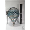 Image 2 : Vintage Moroccan glass and metal hanging lantern
