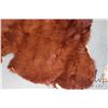 Image 2 : Tanned animal hide, appears to be a highland cattle rug, approximately 68" X 63"