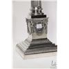 Image 2 : Antique silverplate Corinthian column table lamp base 22"
