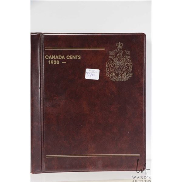 Canadian penny album including pennies from 1920 to 2001