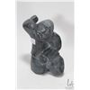 Image 2 : Inuit soapstone carved figure of a man, signed in syllabics, 7 1/2" in height
