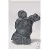 Image 3 : Inuit soapstone carved figure of a man, signed in syllabics, 7 1/2" in height