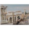 Image 1 : Henry Heine, SCMA, RSMA framed original watercolour painting of the library at Ephesus, Turkey, 10 1