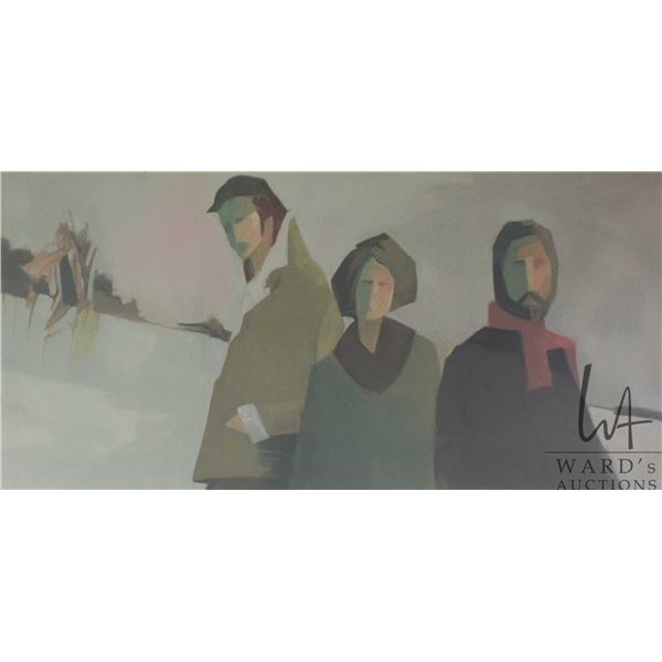 Claude Le Sauteur, framed limited edition print titled "le Triangle", pencil signed by artist, 60/10