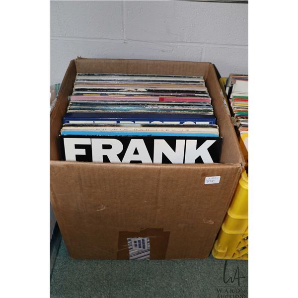 Box of vintage LP's including Nazareth, Lionel Richie, Burton Cummings, Frank Zappa, April Wine, Car
