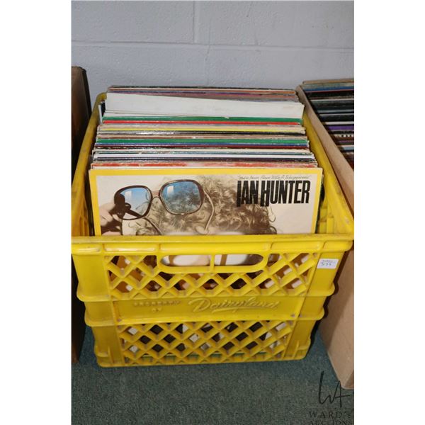 Box of vintage LP's including AC/DC/ Kenny Loggins, Joe Gibson, Disco genre etc. approximately 50 co