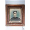 Image 2 : Antique framed pastel portrait of a young woman, 16 1/2" X 13 1/2"