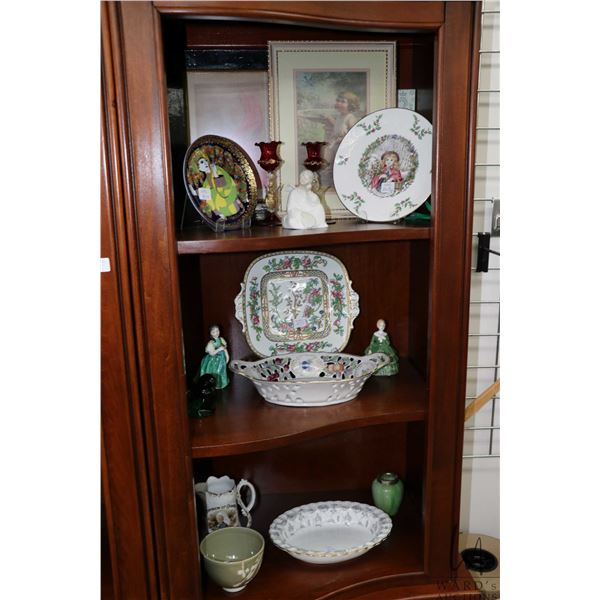 Selection of vintage collectibles including Royal Doulton figures Franccine HN2422 and Belle HN2430,