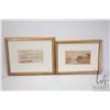 Image 1 : William Hope, two gilt framed watercolour paintings of English rivers with small boat, 4 1/2" X 7 1/