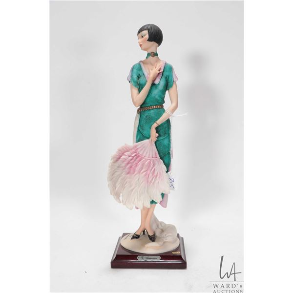Guiseppe Armani flapper figurine, 13 1/2" in height