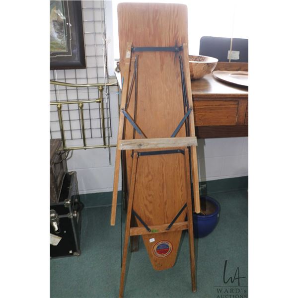 Antique folding all-wood ironing board made by Enterprise Manufacturing Company Ltd.