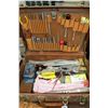 Image 2 : Technician's service call tool brief case with tools and four cabinet maker's clamps including two J