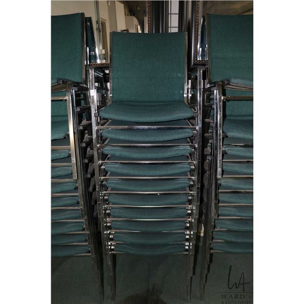 Ten stacking arm chairs