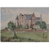 Image 1 : Gilt framed original watercolour painting of Crathes Castle in Aberdeenshire, Scotland, no artist si
