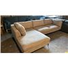Image 2 : LIGHT GREY ULTRASUEDE SECTIONAL SOFA LOUNGER APPROX 125" X 70"