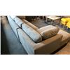 Image 3 : LIGHT GREY ULTRASUEDE SECTIONAL SOFA LOUNGER APPROX 125" X 70"