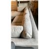 Image 4 : LIGHT GREY ULTRASUEDE SECTIONAL SOFA LOUNGER APPROX 125" X 70"