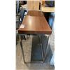 Image 2 : WALNUT TOP WITH CHROME PLATED BASE SOFA TABLE APPROX 16" X 48"