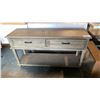 Image 1 : 2 DRAWER GREY CONTEMPORARY SOFA TABLE APPROX 54" X 17"
