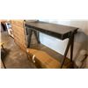 Image 2 : CONTEMPORARY GREY 3 SLOT SOLID ACACIA WRITING DESK APPROX 48" X 20"