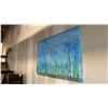 Image 2 : WATERCOLOUR ON CANVAS CONTEMPORARY ABSTRACT PAINTING APPROX 31" X 47"