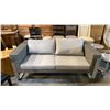 Image 1 : COMMERCIAL GRADE ALUMINUM FRAME HALF ROUND PVC WICKER PATIO SOFA WITH CUSHIONS