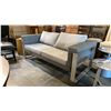 Image 2 : COMMERCIAL GRADE ALUMINUM FRAME HALF ROUND PVC WICKER PATIO SOFA WITH CUSHIONS