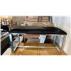 Image 2 : CHROME WITH BLACK FAUX FUR CUSHION BENCH APPROX 39"L X 17"D X 20"H