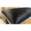 Image 3 : CHROME WITH BLACK FAUX FUR CUSHION BENCH APPROX 39"L X 17"D X 20"H