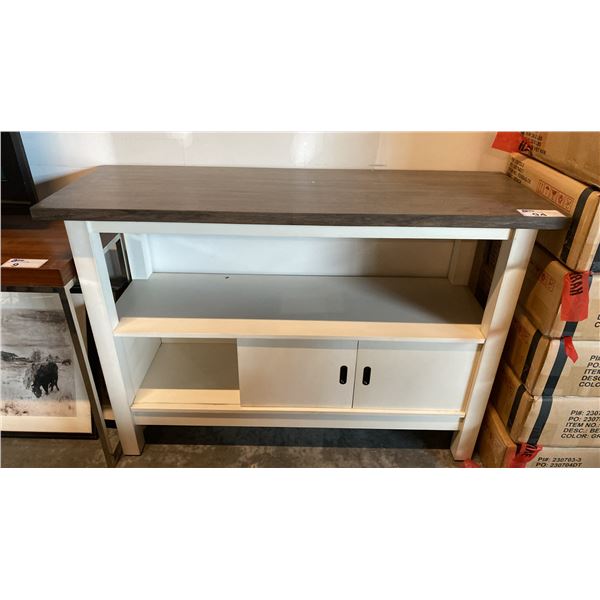 GREY & WHITE 2 TONE COUNTRY BUFFET/TV STAND/HALL TABLE