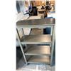 Image 2 : GREY FINISH SOLID HARDWOOD CONTEMPORARY 4 TIER BOOKSHELF APPROX 29"W X 12.5"D X 49"H