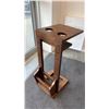 Image 2 : SOLID HARDWOOD CONTEMPORARY SOFA CADDY/SIDE TABLE APPROX 11.5"L X 13.5"W X 27"H