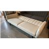 Image 2 : CONTEMPORARY LIGHT GREY UPHOLSTERED FOLD DOWN SOFA BED APPROX 81"L