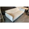 Image 3 : CONTEMPORARY LIGHT GREY UPHOLSTERED FOLD DOWN SOFA BED APPROX 81"L
